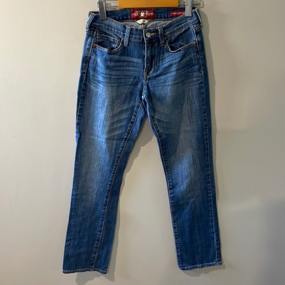 Lucky Brand Sofia Straight Medium Wash Jeans Size 2 26 Ankle